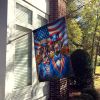 All American German Shorthaired Pointer House Flag Large Porch Sleeve Pole Decorative Outside Yard Banner Artwork Wall Hanging, Polyester, House Size