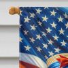 All American Italian Greyhound House Flag Large Porch Sleeve Pole Decorative Outside Yard Banner Artwork Wall Hanging, Polyester, House Size
