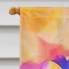 Hippie Animal Cheetah House Flag Large Porch Sleeve Pole Decorative Outside Yard Banner Artwork Wall Hanging, Polyester, House Size, Multicolor