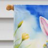 Cockapoo Easter Egg Hunt House Flag Large Porch Sleeve Pole Decorative Outside Yard Banner Artwork Wall Hanging, Polyester, House Size, Multicolor