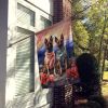Belgian Malinois Two Hearts House Flag Large Porch Sleeve Pole Decorative Outside Yard Banner Artwork Wall Hanging, Polyester, House Size, Multicolor