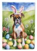 Boxer Easter Egg Hunt House Flag Large Porch Sleeve Pole Decorative Outside Yard Banner Artwork Wall Hanging, Polyester, House Size, Multicolor
