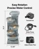 VEVOR Outdoor Water Fountain, 31.5 in Height Fountain and Waterfall, 5-Tier Floor Standing Bowl-Shaped Cascading Fountains with LED Light and Pump