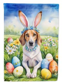 American Foxhound Easter Egg Hunt House Flag Large Porch Sleeve Pole Decorative Outside Yard Banner Artwork Wall Hanging, Polyester, House Size