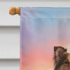 Sheltie Two Hearts House Flag Large Porch Sleeve Pole Decorative Outside Yard Banner Artwork Wall Hanging, Polyester, House Size, Multicolor