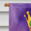 Weimaraner King of Mardi Gras House Flag Large Porch Sleeve Pole Decorative Outside Yard Banner Artwork Wall Hanging, Polyester, House Size