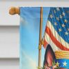 All American Belgian Malinois House Flag Large Porch Sleeve Pole Decorative Outside Yard Banner Artwork Wall Hanging, Polyester, House Size