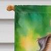 Brussels Griffon King of Mardi Gras House Flag Large Porch Sleeve Pole Decorative Outside Yard Banner Artwork Wall Hanging, Polyester, House Size