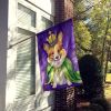 Corgi King of Mardi Gras House Flag Large Porch Sleeve Pole Decorative Outside Yard Banner Artwork Wall Hanging, Polyester, House Size, Multicolor