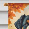 Bernese Mountain Dog Fall House Flag Large Porch Sleeve Pole Decorative Outside Yard Banner Artwork Wall Hanging, Polyester, House Size, Multicolor