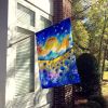 Blue Cornflowers in Color House Flag Large Porch Sleeve Pole Decorative Outside Yard Banner Artwork Wall Hanging, Polyester, House Size, Multicolor