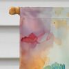 Seahorses House Flag Large Porch Sleeve Pole Decorative Outside Yard Banner Artwork Wall Hanging, Polyester, House Size, Multicolor