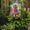 Yorkshire Terrier Luau Garden Flag Mailbox Flag Decorative Yard Flag Banner Outside Patio Artwork Yard Flower Beds, Garden Size, Multicolor