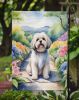 Lhasa Apso Spring Path Garden Flag Mailbox Flag Decorative Yard Flag Banner Outside Patio Artwork Yard Flower Beds, Garden Size, Multicolor