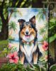 Collie Luau Garden Flag Mailbox Flag Decorative Yard Flag Banner Outside Patio Artwork Yard Flower Beds, Garden Size, Multicolor