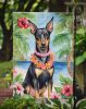 Manchester Terrier Luau Garden Flag Mailbox Flag Decorative Yard Flag Banner Outside Patio Artwork Yard Flower Beds, Garden Size, Multicolor