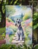Schnauzer Spring Path Garden Flag Mailbox Flag Decorative Yard Flag Banner Outside Patio Artwork Yard Flower Beds, Garden Size, Multicolor