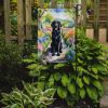 Flat-Coated Retriever Spring Path Garden Flag Mailbox Flag Decorative Yard Flag Banner Outside Patio Artwork Yard Flower Beds, Garden Size, Multicolor