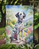 Dalmatian Spring Path Garden Flag Mailbox Flag Decorative Yard Flag Banner Outside Patio Artwork Yard Flower Beds, Garden Size, Multicolor