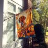 Vizsla Fall House Flag Large Porch Sleeve Pole Decorative Outside Yard Banner Artwork Wall Hanging, Polyester, House Size, Multicolor