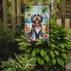 Tibetan Terrier Luau Garden Flag Mailbox Flag Decorative Yard Flag Banner Outside Patio Artwork Yard Flower Beds, Garden Size, Multicolor