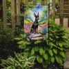 Manchester Terrier Spring Path Garden Flag Mailbox Flag Decorative Yard Flag Banner Outside Patio Artwork Yard Flower Beds, Garden Size, Multicolor