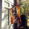 Belgian Tervuren Fall House Flag Large Porch Sleeve Pole Decorative Outside Yard Banner Artwork Wall Hanging, Polyester, House Size, Multicolor