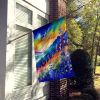 Delphinium in Color House Flag Large Porch Sleeve Pole Decorative Outside Yard Banner Artwork Wall Hanging, Polyester, House Size, Multicolor