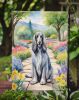 Afghan Hound Spring Garden Garden Flag Mailbox Flag Decorative Yard Flag Banner Outside Patio Artwork Yard Flower Beds, Garden Size, Multicolor