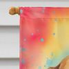 Beagle Hippie Dawg House Flag Large Porch Sleeve Pole Decorative Outside Yard Banner Artwork Wall Hanging, Polyester, House Size, Multicolor