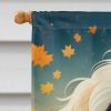 Coton De Tulear Fall House Flag Large Porch Sleeve Pole Decorative Outside Yard Banner Artwork Wall Hanging, Polyester, House Size, Multicolor
