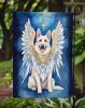 White German Shepherd My Angel Garden Flag Mailbox Flag Decorative Yard Flag Banner Outside Patio Artwork Yard Flower Beds, Garden Size, Multicolor