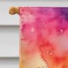 Scabiosa in Color House Flag Large Porch Sleeve Pole Decorative Outside Yard Banner Artwork Wall Hanging, Polyester, House Size, Multicolor