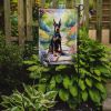Doberman Pinscher Spring Path Garden Flag Mailbox Flag Decorative Yard Flag Banner Outside Patio Artwork Yard Flower Beds, Garden Size, Multicolor