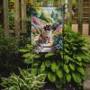 Tibetan Spaniel Spring Path Garden Flag Mailbox Flag Decorative Yard Flag Banner Outside Patio Artwork Yard Flower Beds, Garden Size, Multicolor