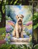 Wheaten Terrier Spring Path Garden Flag Mailbox Flag Decorative Yard Flag Banner Outside Patio Artwork Yard Flower Beds, Garden Size, Multicolor