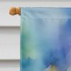 South Dakota Pasque Flowers in Watercolor House Flag Large Porch Sleeve Pole Decorative Outside Yard Banner Artwork Wall Hanging, Polyester