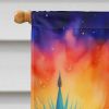 Eryngium in Color House Flag Large Porch Sleeve Pole Decorative Outside Yard Banner Artwork Wall Hanging, Polyester, House Size, Multicolor