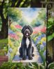 Portuguese Water Dog Spring Path Garden Flag Mailbox Flag Decorative Yard Flag Banner Outside Patio Artwork Yard Flower Beds, Garden Size, Multicolor