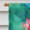 West Virginia Rhododendrons in Watercolor House Flag Large Porch Sleeve Pole Decorative Outside Yard Banner Artwork Wall Hanging, Polyester