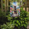 Miniature Pinscher Spring Path Garden Flag Mailbox Flag Decorative Yard Flag Banner Outside Patio Artwork Yard Flower Beds, Garden Size, Multicolor