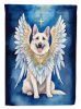 White German Shepherd My Angel House Flag Large Porch Sleeve Pole Decorative Outside Yard Banner Artwork Wall Hanging, Polyester, House Size