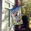 Shar Pei Easter Egg Hunt House Flag Large Porch Sleeve Pole Decorative Outside Yard Banner Artwork Wall Hanging, Polyester, House Size, Multicolor