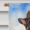 German Shepherd Cowboy Welcome House Flag Large Porch Sleeve Pole Decorative Outside Yard Banner Artwork Wall Hanging, Polyester, House Size