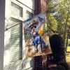 Schnauzer Cowboy Welcome House Flag Large Porch Sleeve Pole Decorative Outside Yard Banner Artwork Wall Hanging, Polyester, House Size, Multicolor
