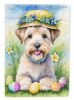 Wheaten Terrier Easter Egg Hunt House Flag Large Porch Sleeve Pole Decorative Outside Yard Banner Artwork Wall Hanging, Polyester, House Size