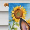 Australian Cattle Dog in Sunflowers House Flag Large Porch Sleeve Pole Decorative Outside Yard Banner Artwork Wall Hanging, Polyester, House Size