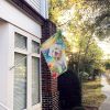 Coton de Tulear Luau House Flag Large Porch Sleeve Pole Decorative Outside Yard Banner Artwork Wall Hanging, Polyester, House Size, Multicolor