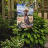 Weimaraner Cowboy Welcome Garden Flag Mailbox Flag Decorative Yard Flag Banner Outside Patio Artwork Yard Flower Beds, Garden Size, Multicolor