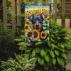 Manchester Terrier in Sunflowers Garden Flag Mailbox Flag Decorative Yard Flag Banner Outside Patio Artwork Yard Flower Beds, Garden Size, Multicolor